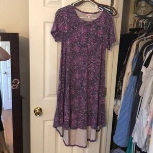 Lularoe purple floral Carly Dress! XS